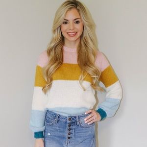 Topshop colorblock sweater US 4